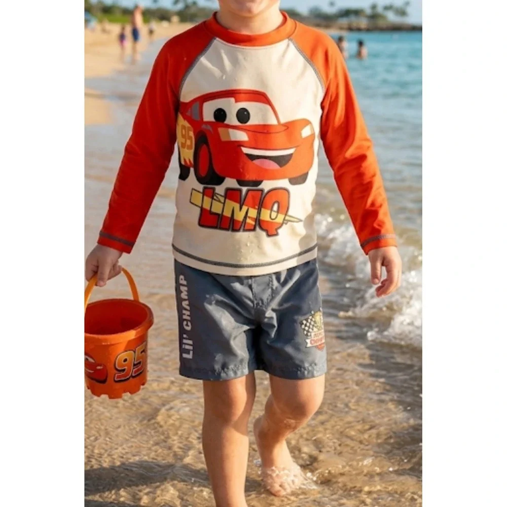 Disney Cars Lightning McQueen Baby Guard and Swim  Outfit Set Multicolor 24 Mont